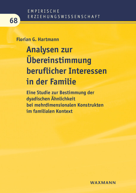 Cover: 9783830939061 | Analysen zur Übereinstimmung beruflicher Interessen in der Familie