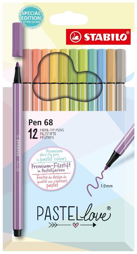 Cover: 4006381594721 | STABILO Pen 68 12er Pastellove Etui | Stück | In Karton | 2023