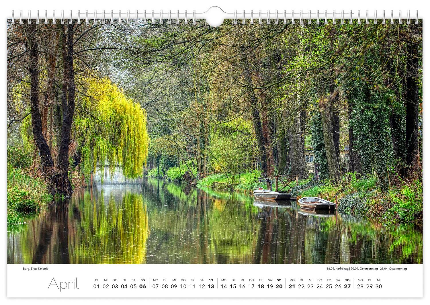 Bild: 9783910680562 | Kalender Spreewald 2025 | Peter Becker 45 x 30 cm weißes Kalendarium