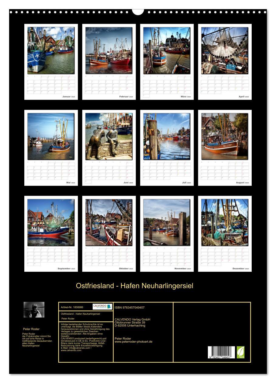 Bild: 9783457049457 | Ostfriesland - Hafen Neuharlingersiel (Wandkalender 2025 DIN A2...