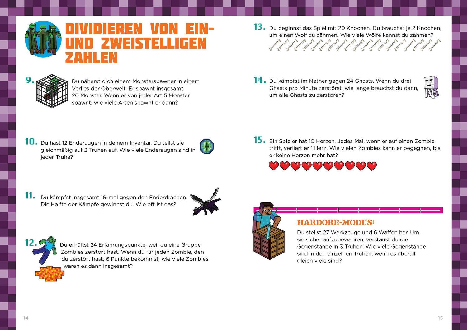 Bild: 9783743205994 | Mathe für Minecrafter - Textaufgaben 3. und 4. Klasse | Rätseln | Buch