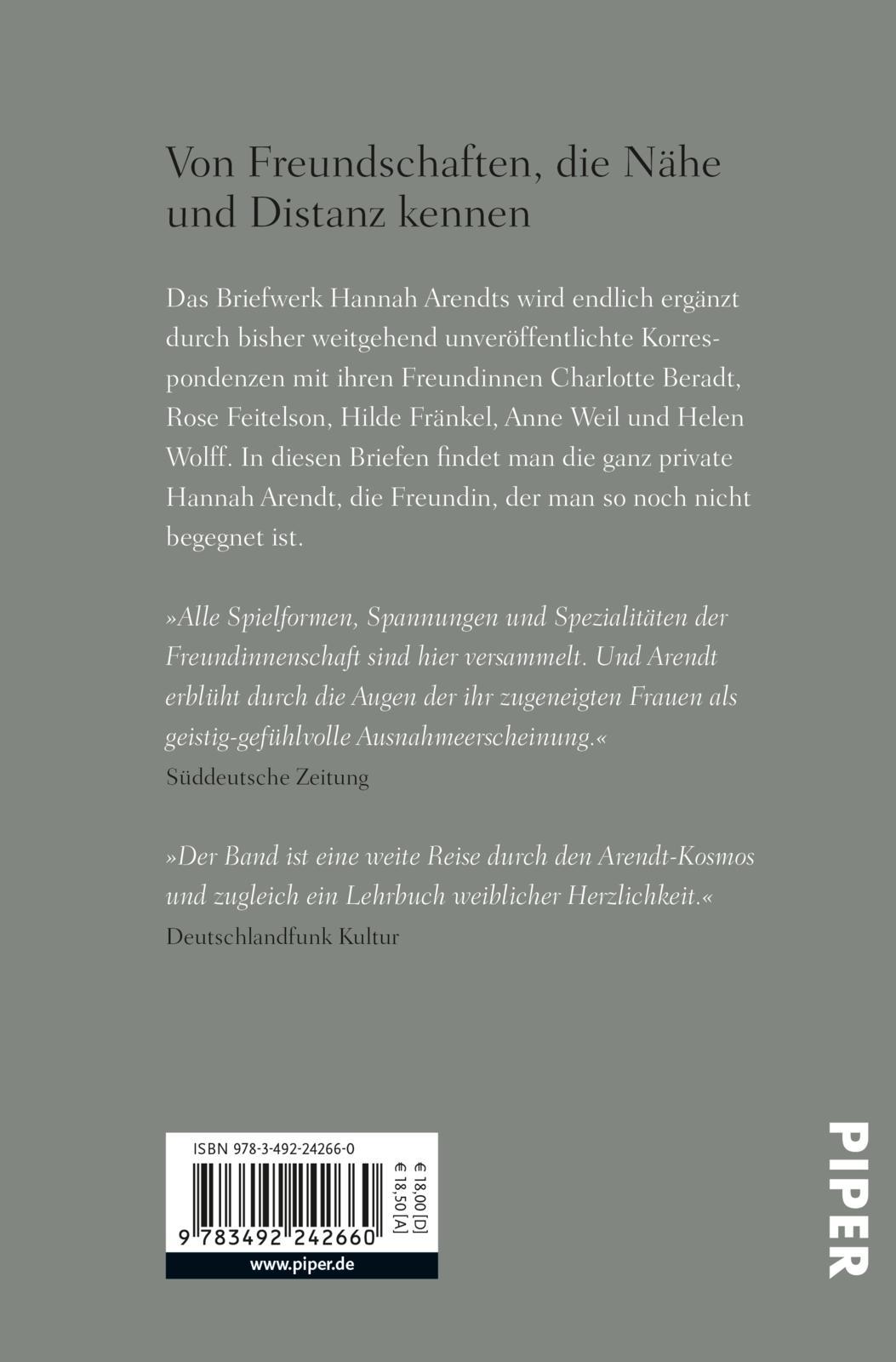 Rückseite: 9783492242660 | Wie ich einmal ohne Dich leben soll, mag ich mir nicht vorstellen