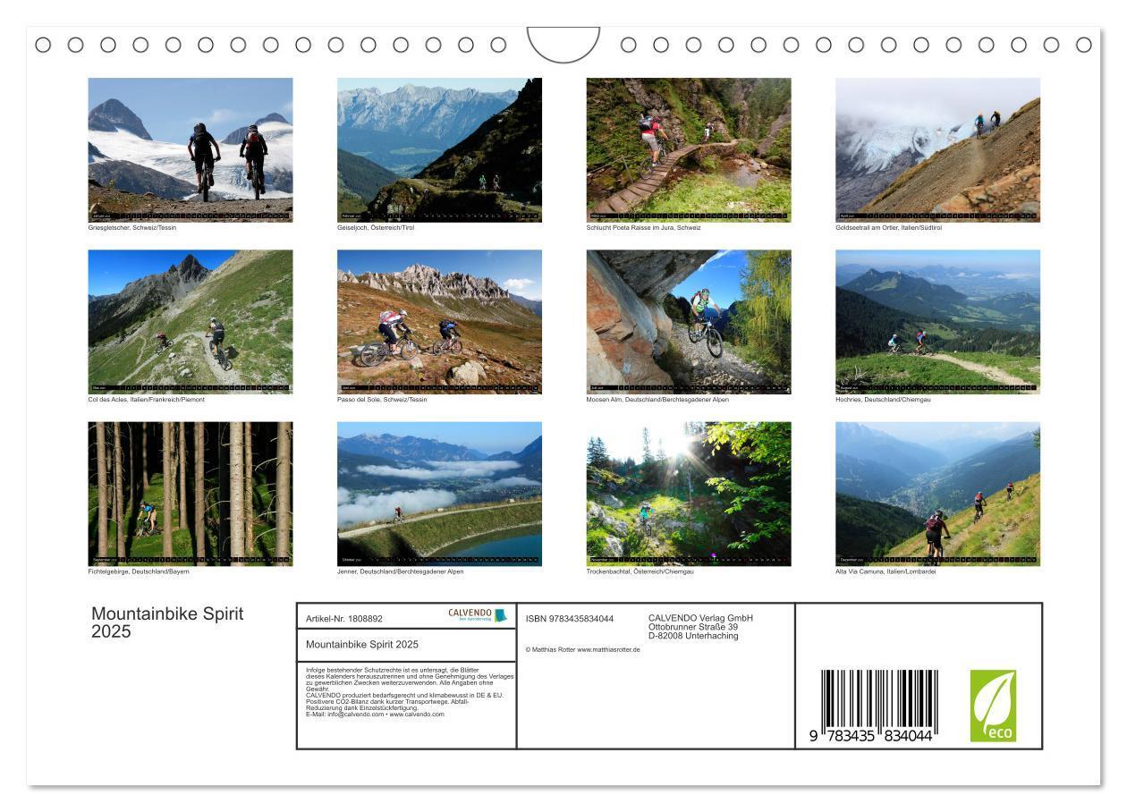 Bild: 9783435834044 | Mountainbike Spirit 2025 (Wandkalender 2025 DIN A4 quer), CALVENDO...