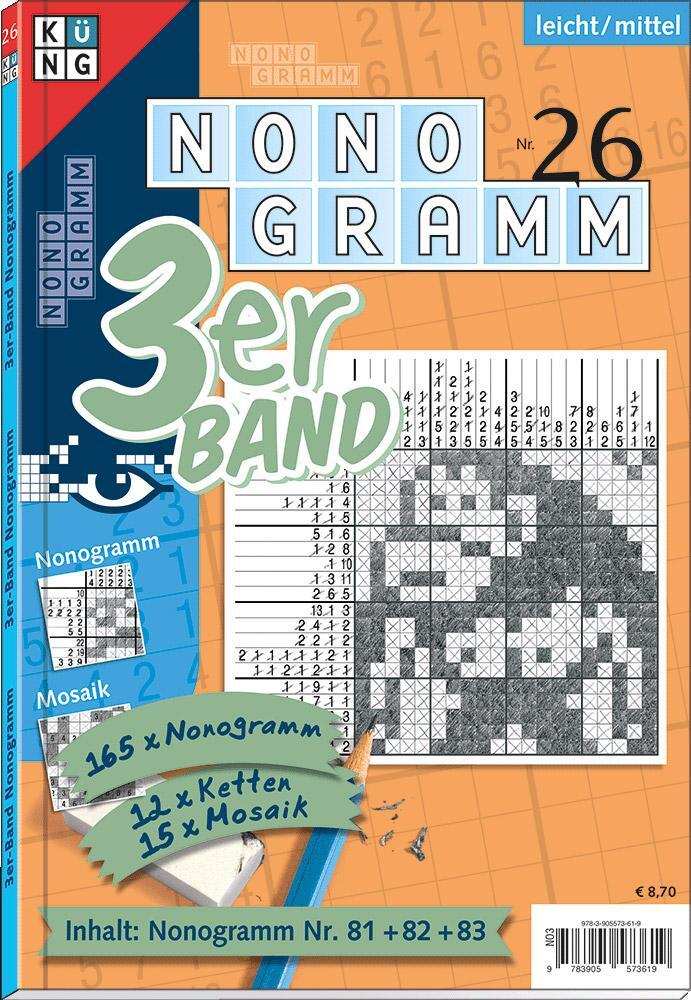 Cover: 9783905573619 | Nonogramm 3er-Band Nr. 26 | Rätsel fürs Auge | Conceptis Puzzles