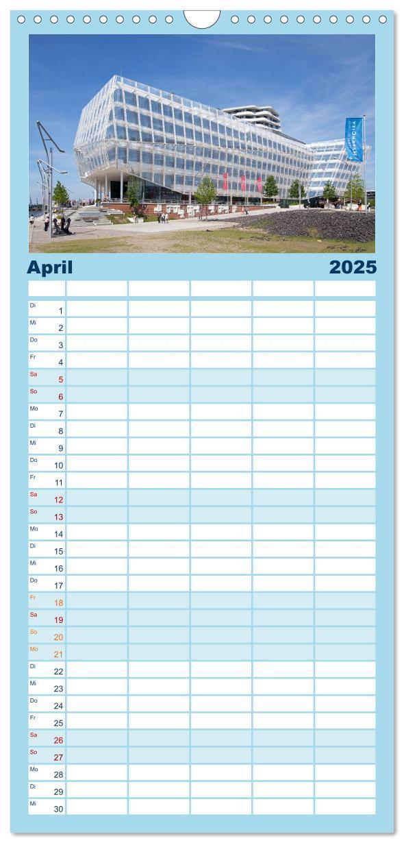 Bild: 9783457125809 | Familienplaner 2025 - Hamburg mit 5 Spalten (Wandkalender, 21 x 45...