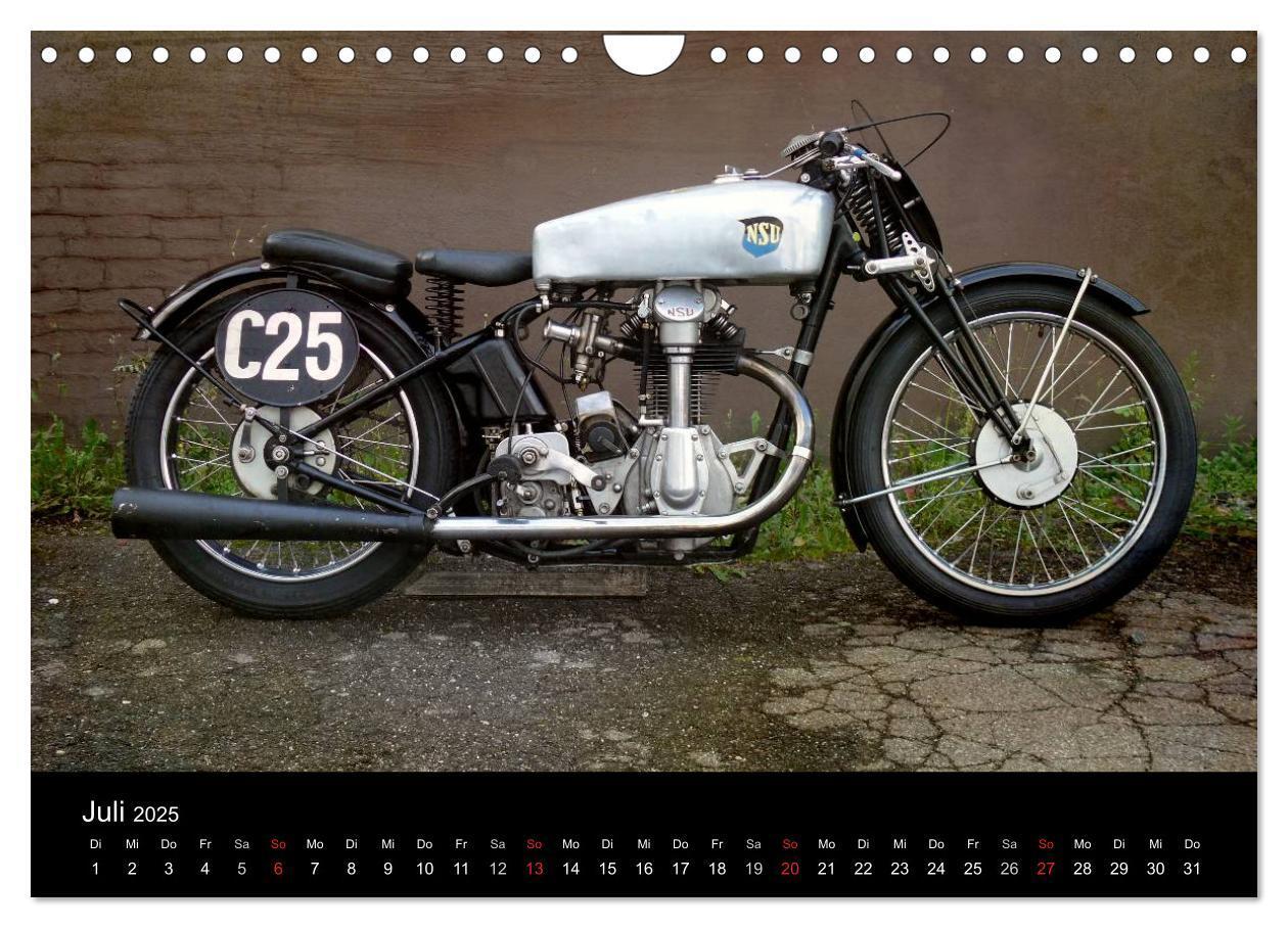 Bild: 9783435818440 | Motorrad Oldtimer (Wandkalender 2025 DIN A4 quer), CALVENDO...