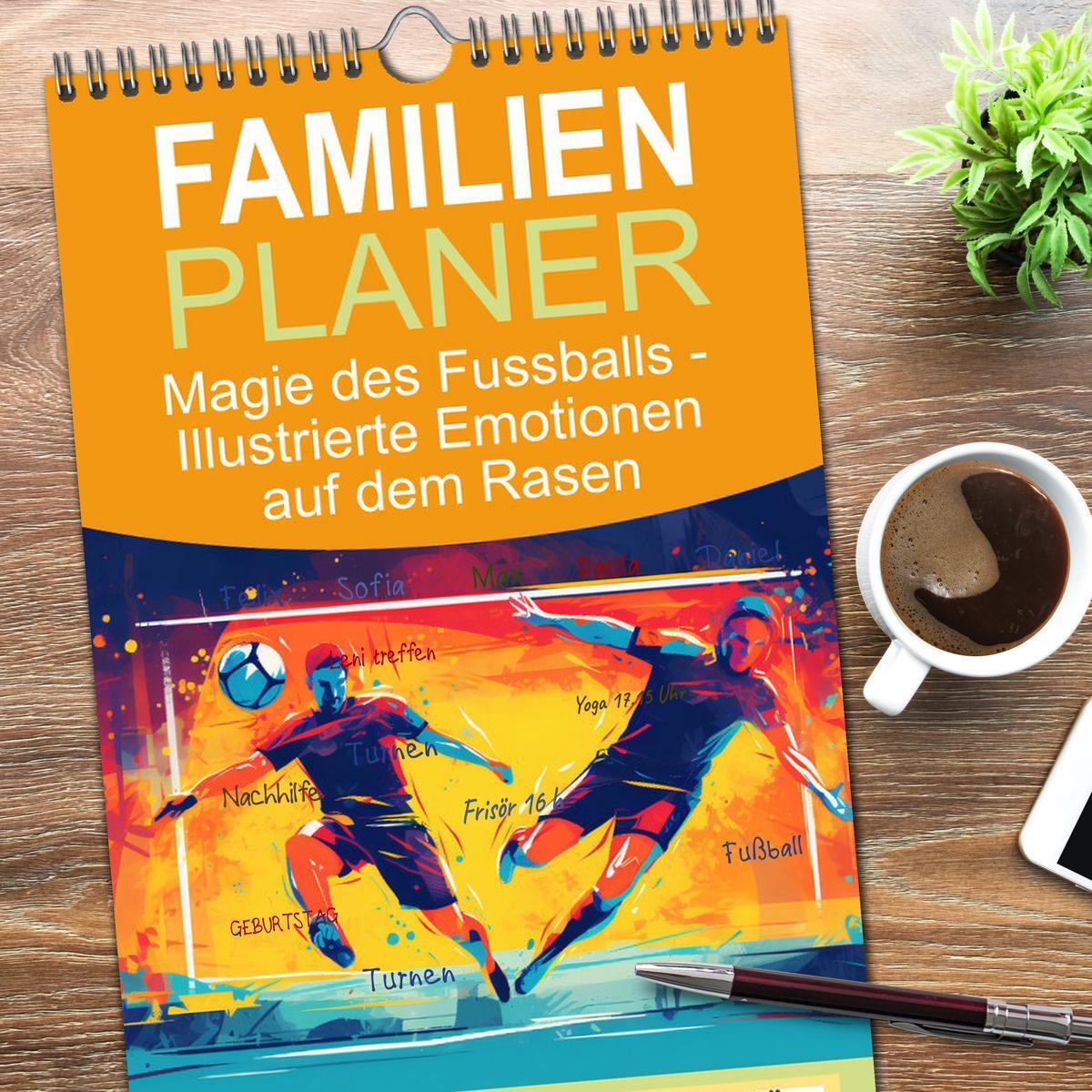 Bild: 9783457094686 | Familienplaner 2025 - Magie des Fussballs - Illustrierte Emotionen...