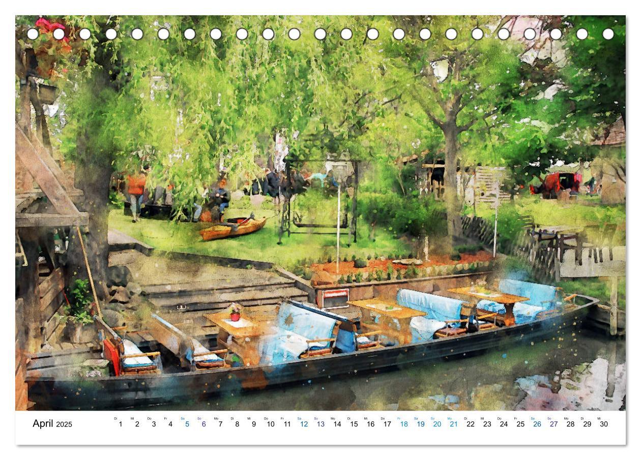 Bild: 9783435110599 | Spreewald Aquarell Impressionen (Tischkalender 2025 DIN A5 quer),...