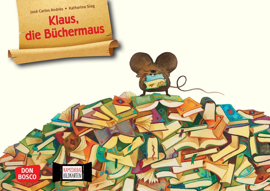 Cover: 4260694922941 | Klaus, die Büchermaus. Kamishibai Bildkartenset | José Carlos Andrés