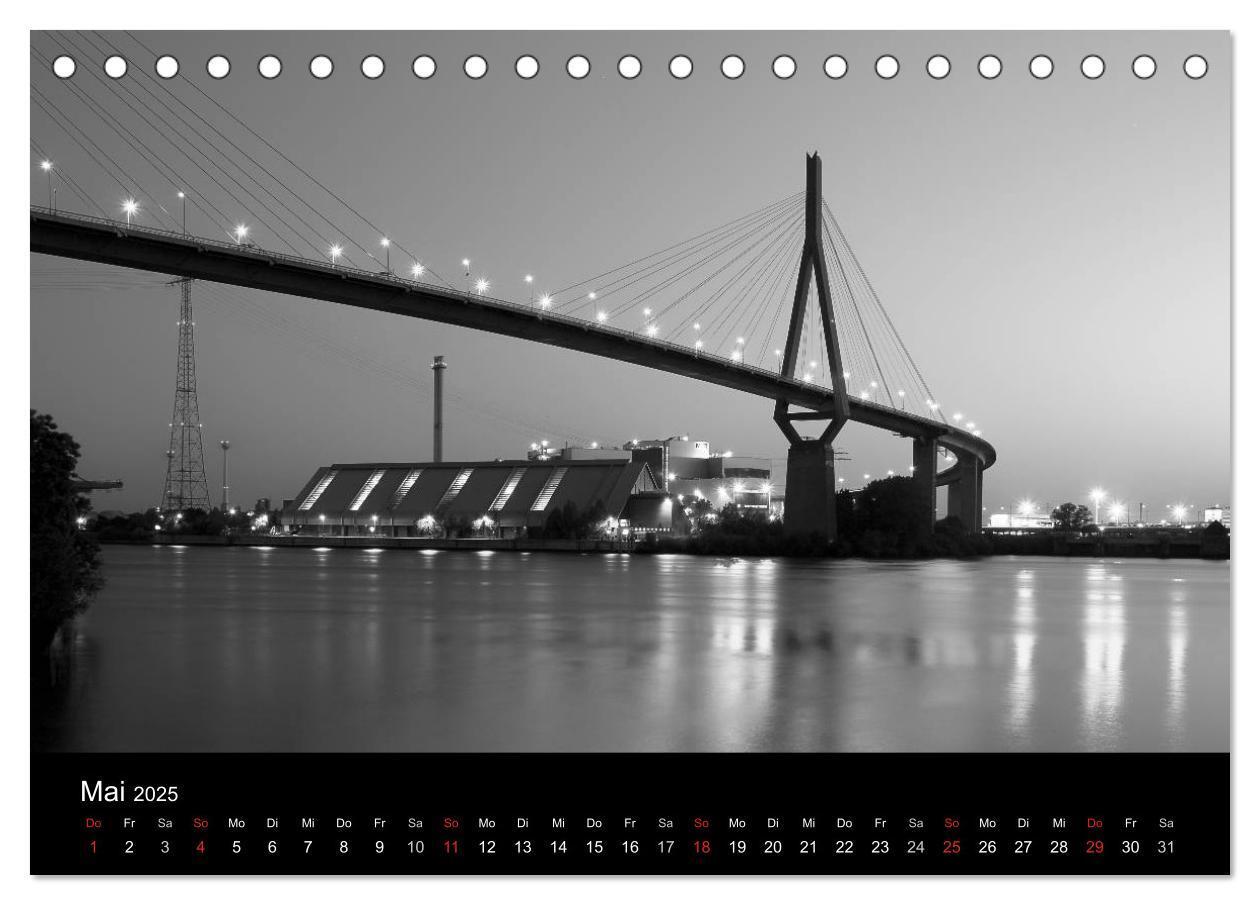 Bild: 9783435718207 | Hamburg monochrome Impressionen (Tischkalender 2025 DIN A5 quer),...