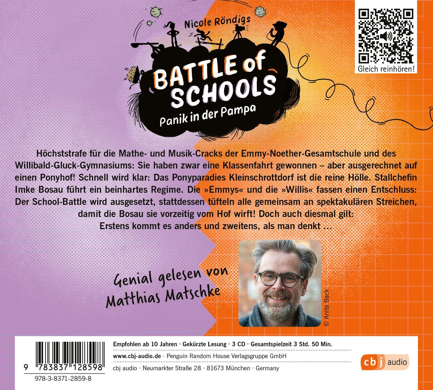 Bild: 9783837128598 | Battle of Schools - Panik in der Pampa | Nicole Röndigs | Audio-CD