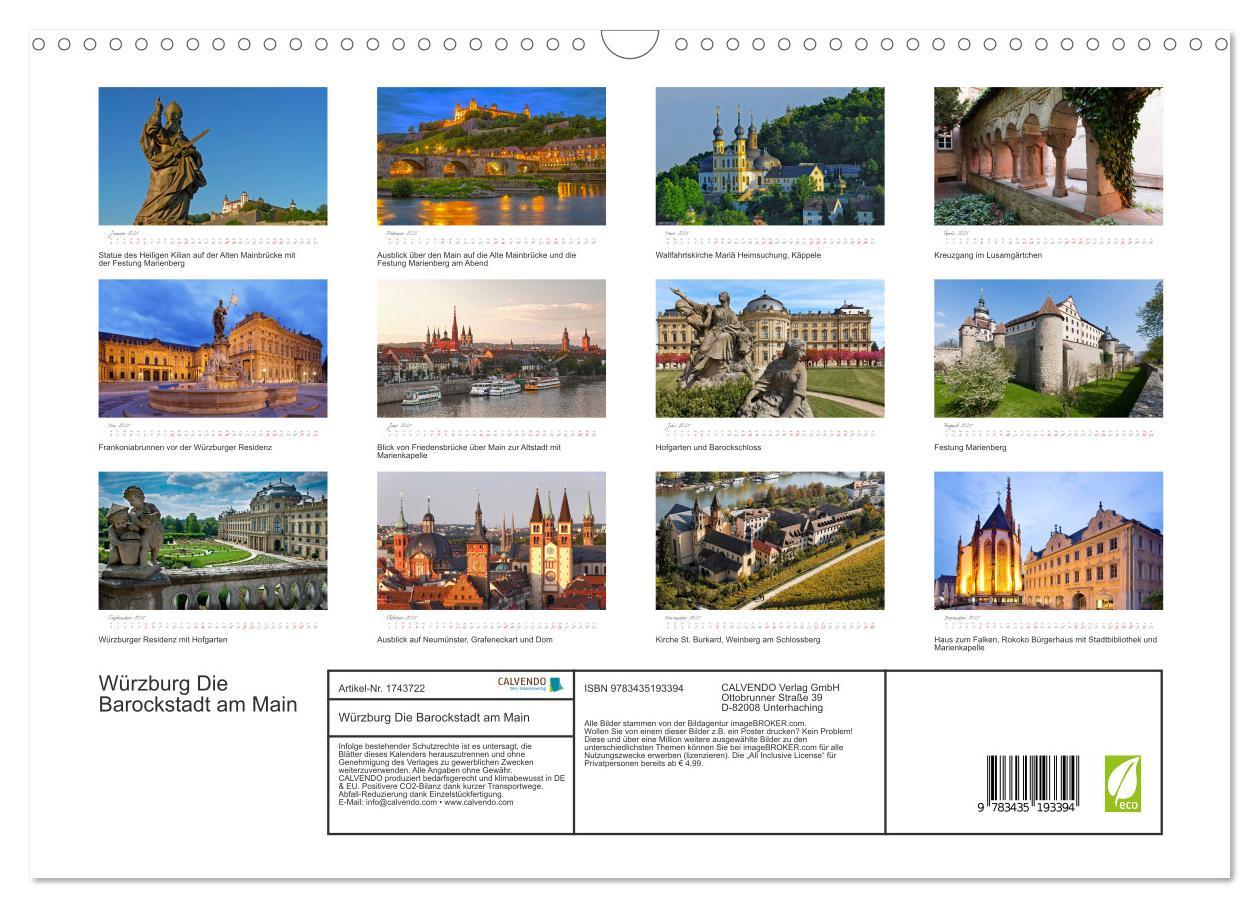 Bild: 9783435193394 | Würzburg Die Barockstadt am Main (Wandkalender 2025 DIN A3 quer),...