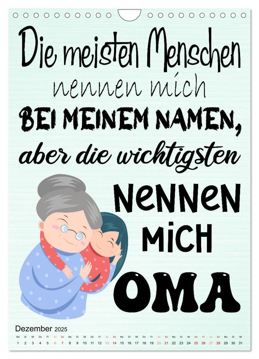 Bild: 9783435889006 | Glück ist, Oma zu sein (Wandkalender 2025 DIN A4 hoch), CALVENDO...