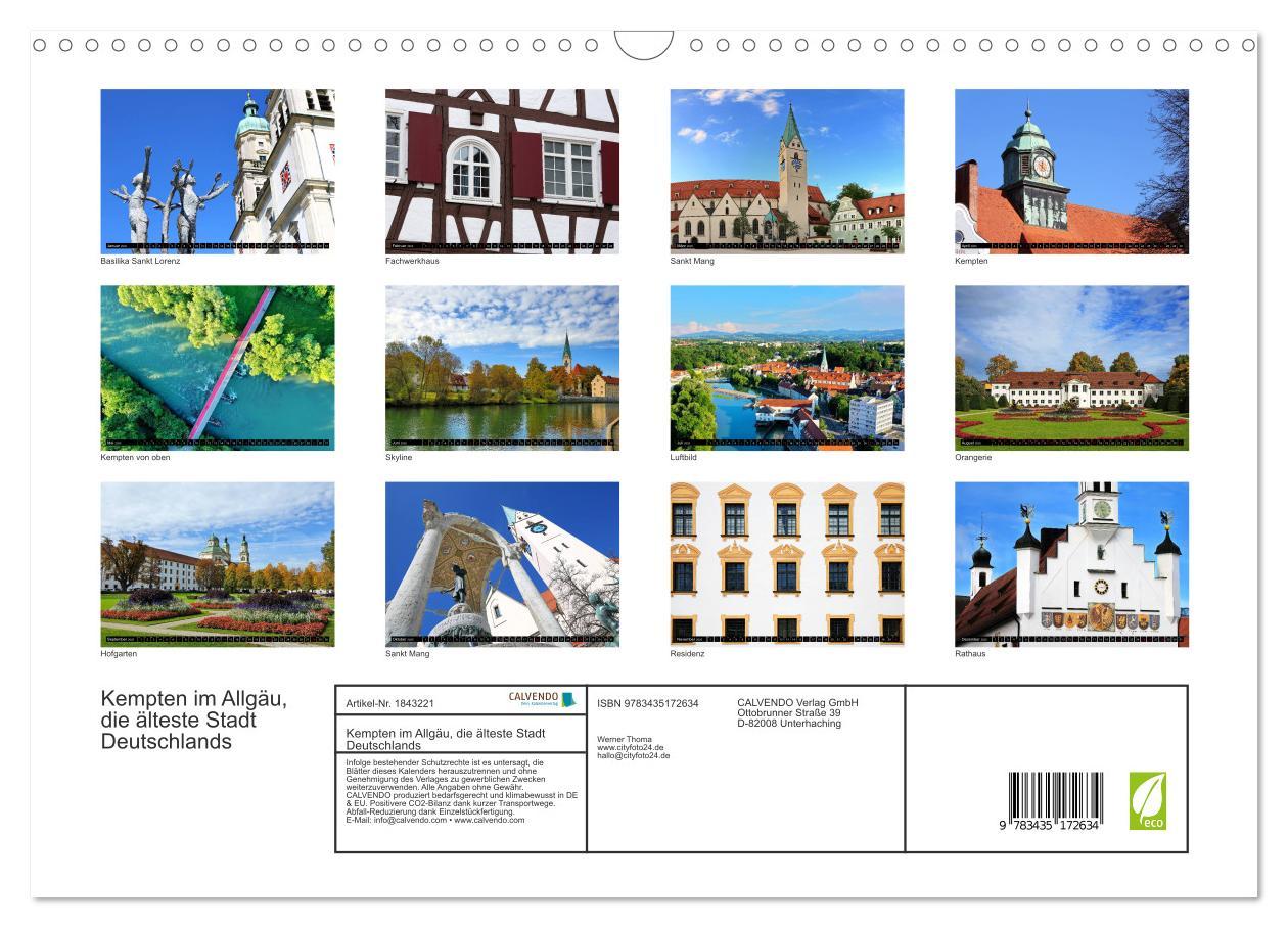 Bild: 9783435172634 | Kempten im Allgäu, die älteste Stadt Deutschlands (Wandkalender...