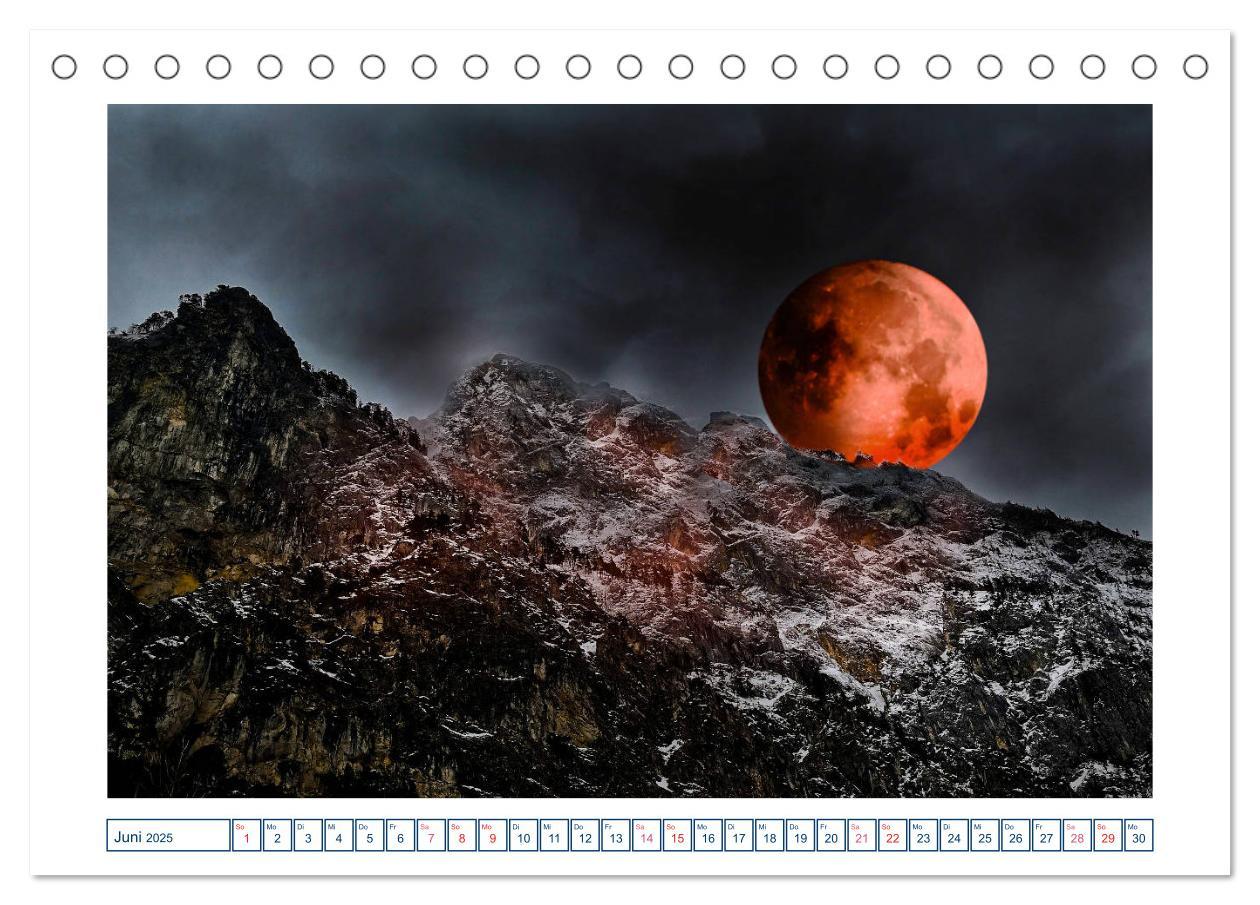 Bild: 9783435186785 | MoonMania (Tischkalender 2025 DIN A5 quer), CALVENDO Monatskalender