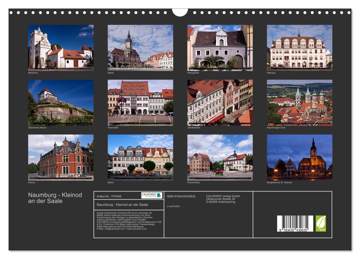 Bild: 9783435430635 | Naumburg - Kleinod an der Saale (Wandkalender 2025 DIN A3 quer),...