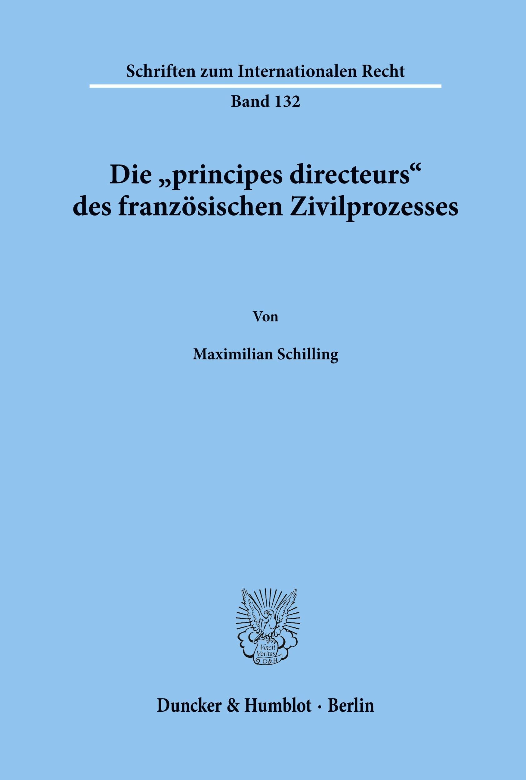 Cover: 9783428102976 | Die "principes directeurs« des französischen Zivilprozesses. | Buch