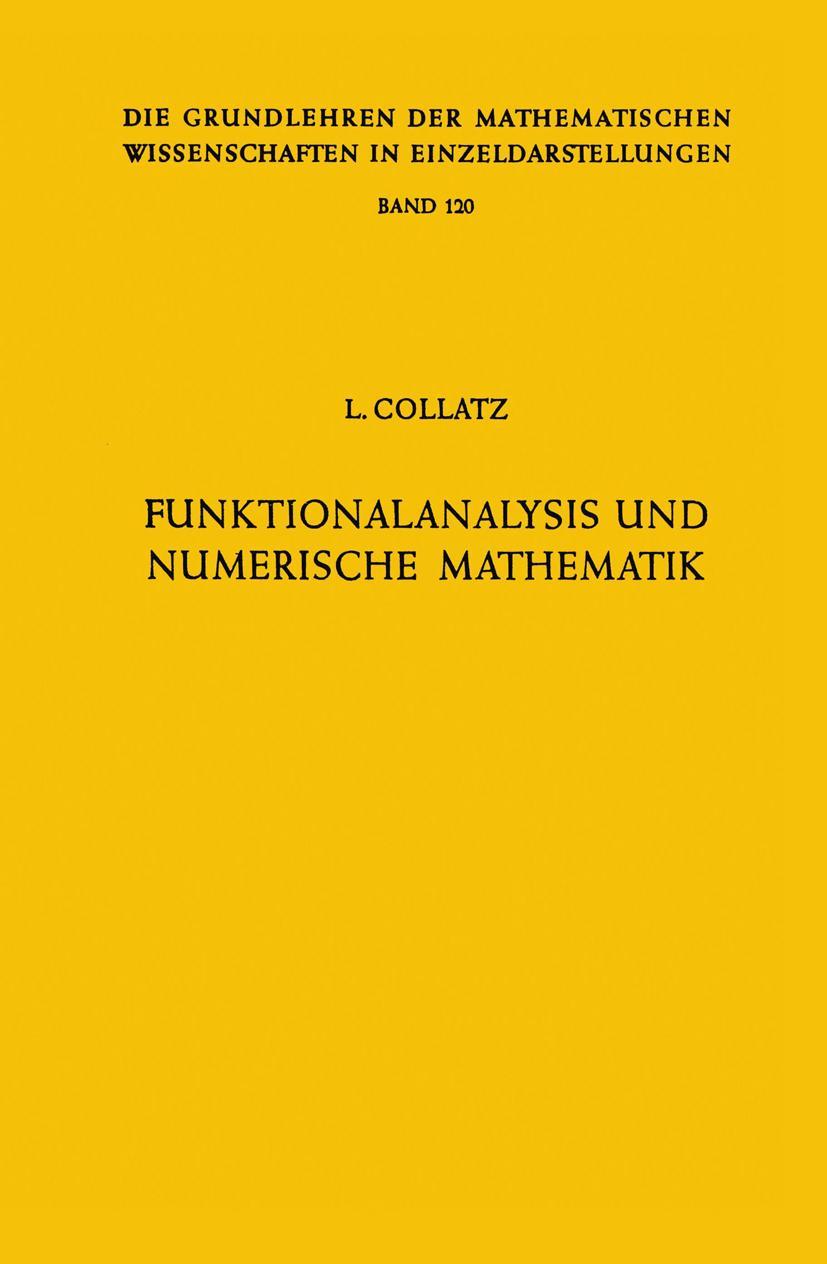 Cover: 9783642950292 | Funktionalanalysis und Numerische Mathematik | Lothar Collatz | Buch