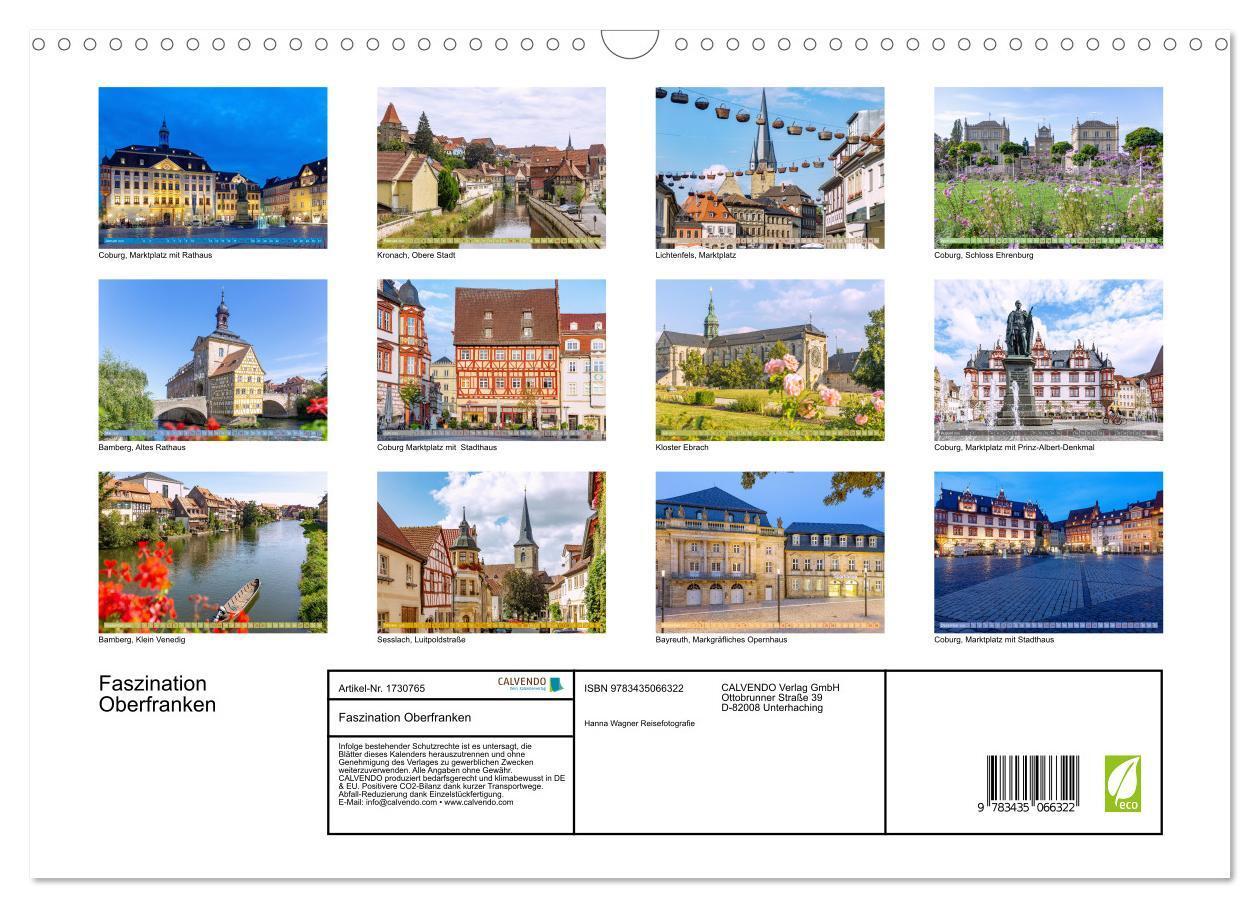 Bild: 9783435066322 | Faszination Oberfranken (Wandkalender 2025 DIN A3 quer), CALVENDO...