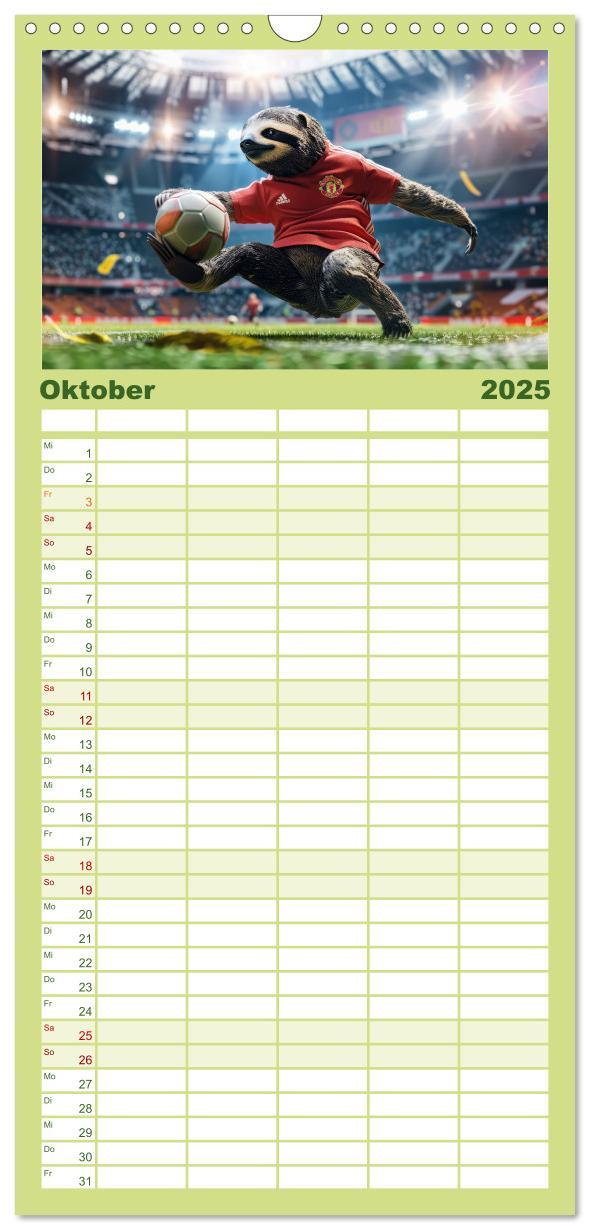 Bild: 9783457194706 | Familienplaner 2025 - Der tierisch lustige Fußballkalender mit 5...