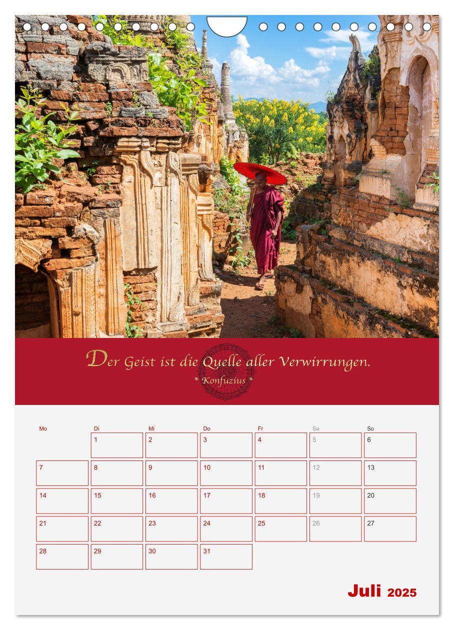 Bild: 9783435927784 | Buddhistische Weisheiten - DER ROTE SCHIRM (Wandkalender 2025 DIN...