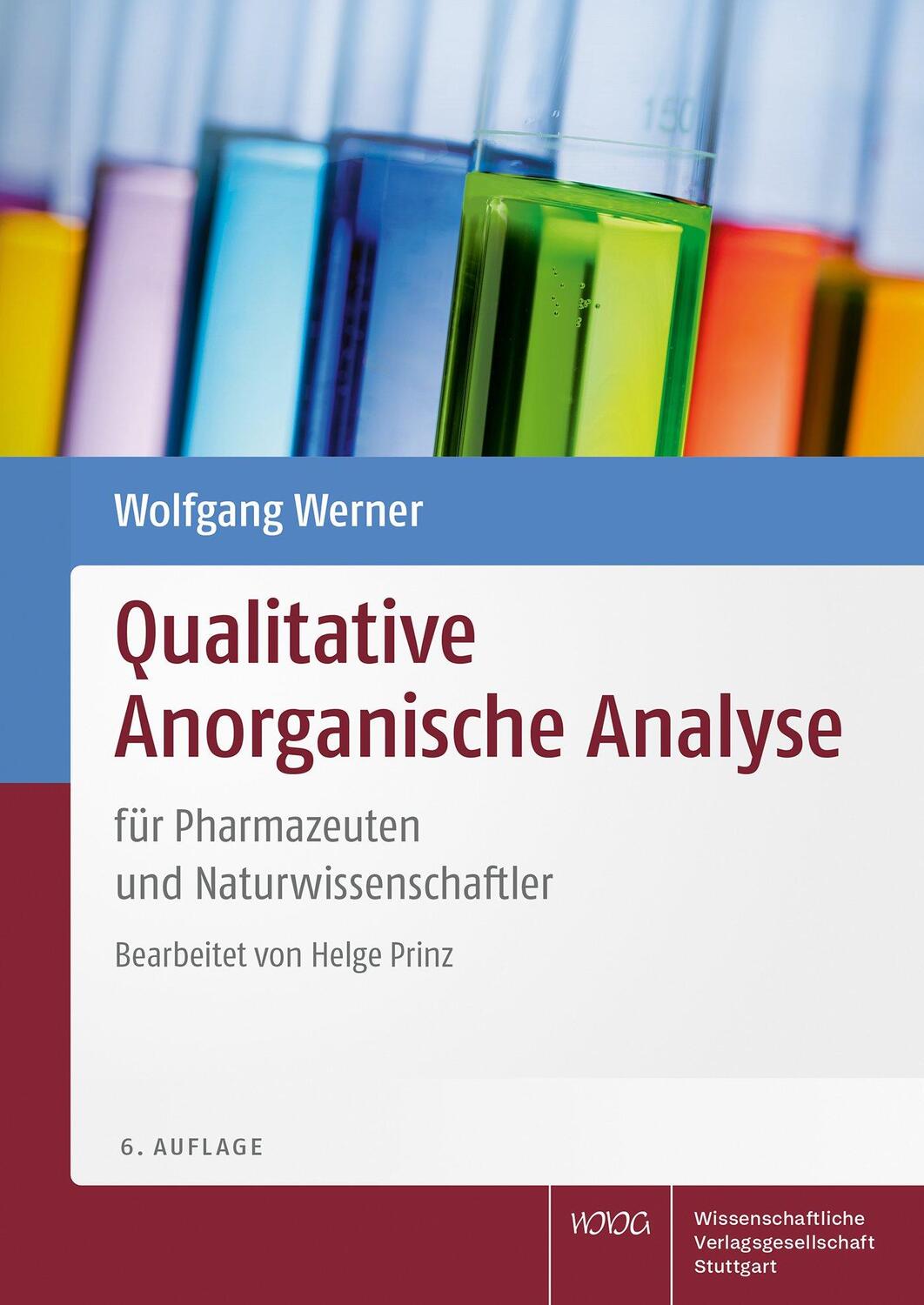 Cover: 9783804745162 | Qualitative Anorganische Analyse | Wolfgang Werner | Taschenbuch | XII