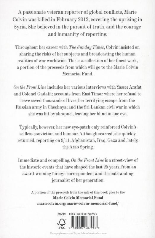 Rückseite: 9780007487967 | On the Front Line | The Collected Journalism of Marie Colvin | Colvin