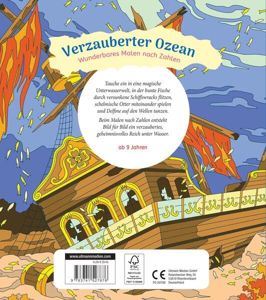 Rückseite: 9783741527876 | Wunderbares Malen nach Zahlen - Verzauberter Ozean | Verlag | Buch