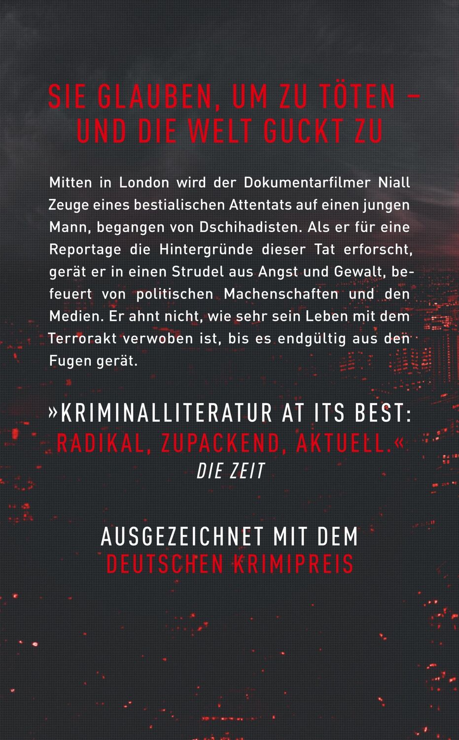 Rückseite: 9783518473832 | Schwarzblende | Thriller Terror, Politik und die Macht der Medien