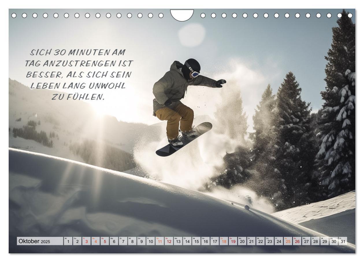 Bild: 9783383869297 | Motivation und Ski (Wandkalender 2025 DIN A4 quer), CALVENDO...