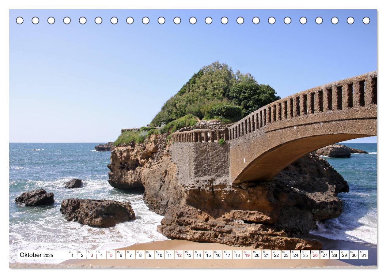 Bild: 9783435304172 | Biarritz (Tischkalender 2025 DIN A5 quer), CALVENDO Monatskalender