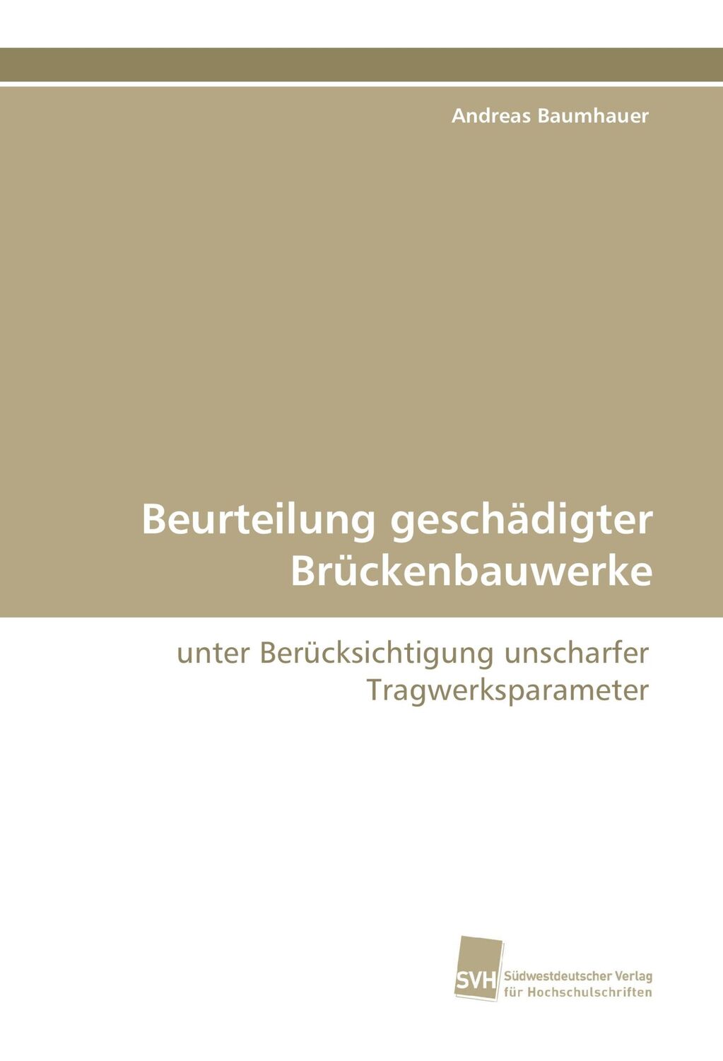 Cover: 9783838120140 | Beurteilung geschädigter Brückenbauwerke | Andreas Baumhauer | Buch