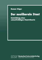 Cover: 9783824442669 | Der neoliberale Staat | Roman Stöger | Taschenbuch | Paperback | xiii