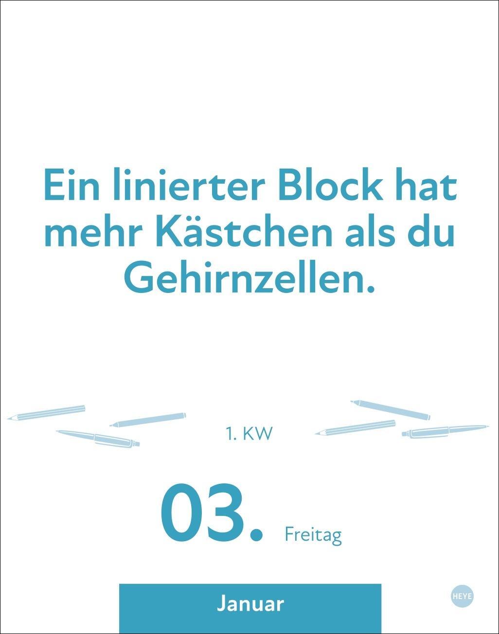 Bild: 9783756406302 | Die besten Sprüche für lange Bürotage Tagesabreißkalender 2025 | Heye