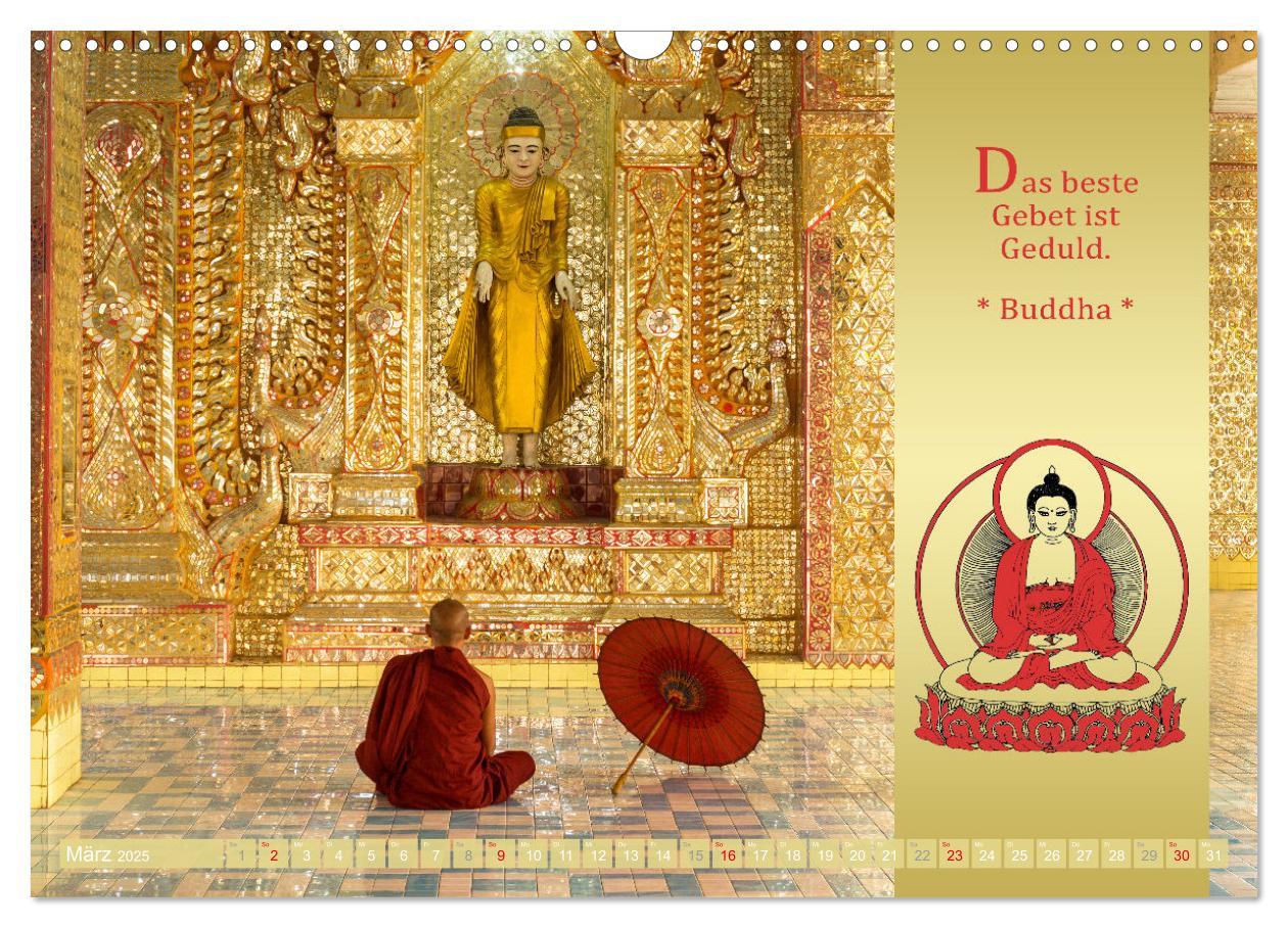 Bild: 9783435081394 | BUDDHAS WORTE - Buddhistische Weisheiten (Wandkalender 2025 DIN A3...