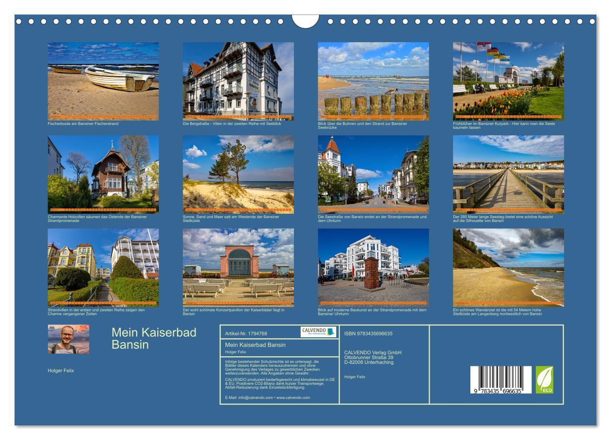 Bild: 9783435696635 | Mein Kaiserbad Bansin (Wandkalender 2025 DIN A3 quer), CALVENDO...