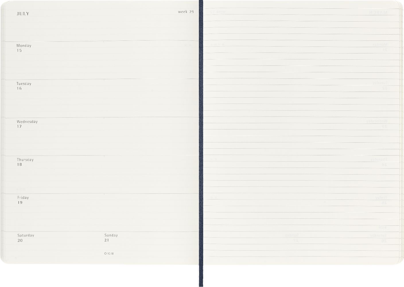 Bild: 8056999270414 | Moleskine 12 Monate Wochen Notizkalender 2025, XL | Buch | 144 S.