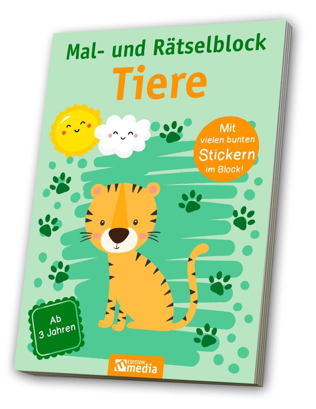 Cover: 4019393987009 | Mal- &amp; Rätselblock Tiere | Taschenbuch | Deutsch | 2020