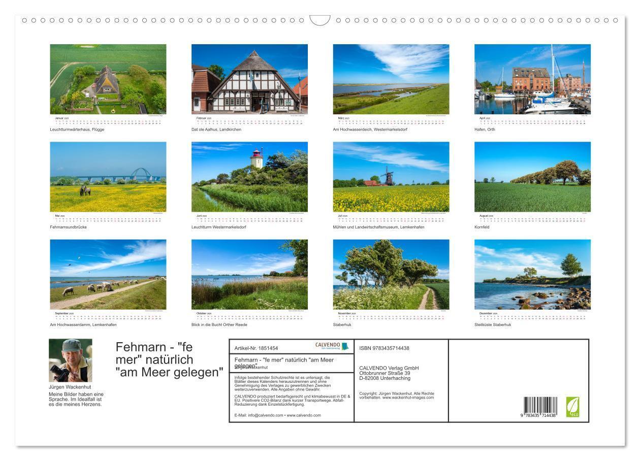 Bild: 9783435714438 | Fehmarn - "fe mer" natürlich "am Meer gelegen" (Wandkalender 2025...