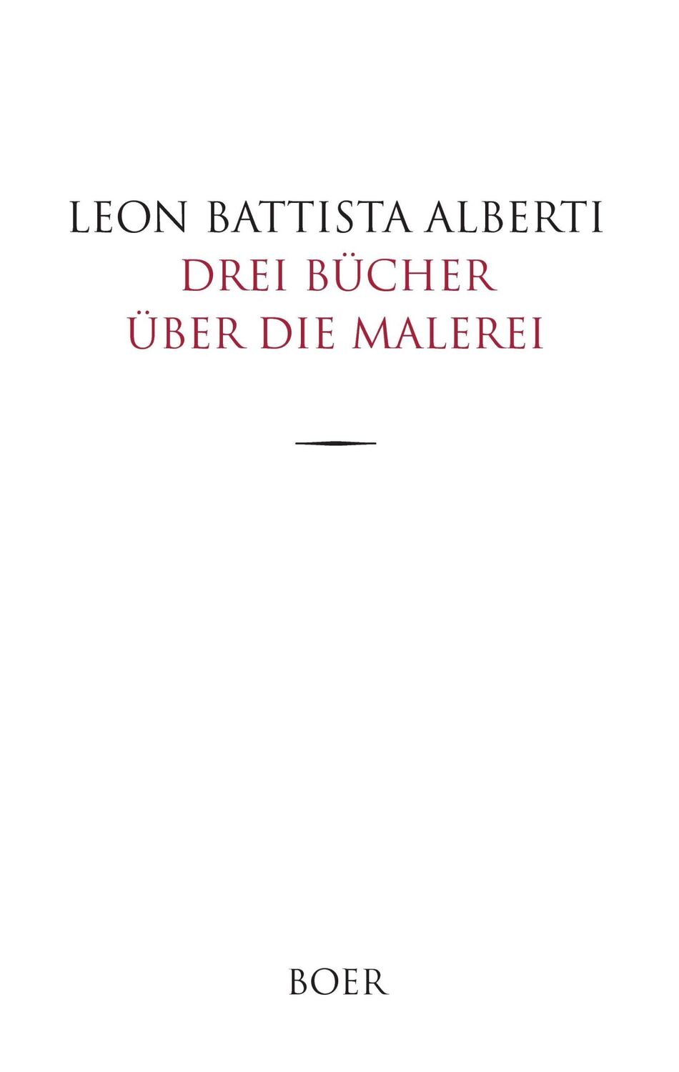 Cover: 9783924963026 | Drei Bücher über die Malerei | Italienisch ¿ Deutsch | Alberti | Buch