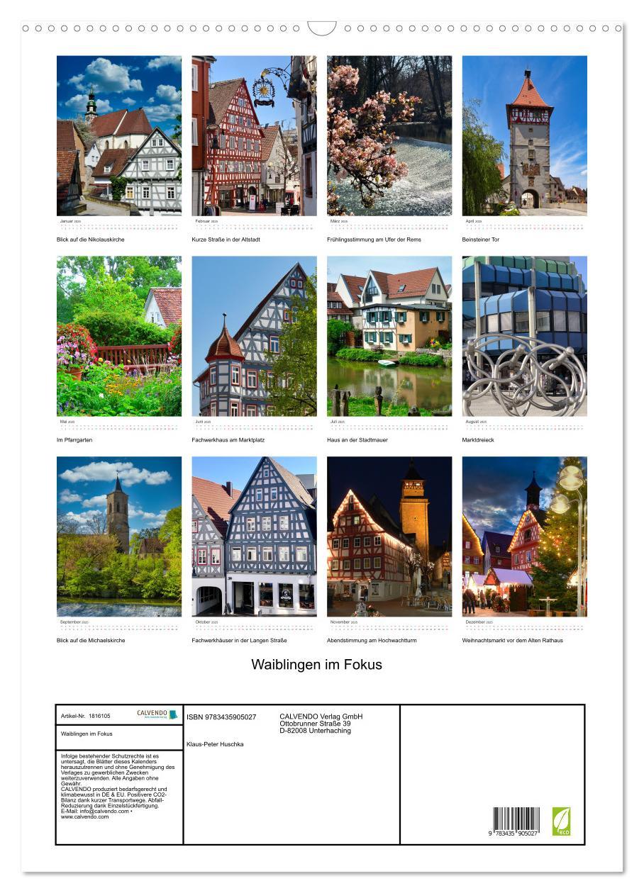 Bild: 9783435905027 | Waiblingen im Fokus (Wandkalender 2025 DIN A2 hoch), CALVENDO...