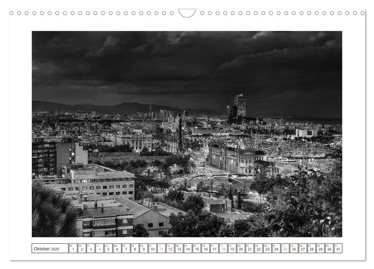 Bild: 9783435681228 | Barcelona Photografien in Schwarz / Weiß (Wandkalender 2025 DIN A3...