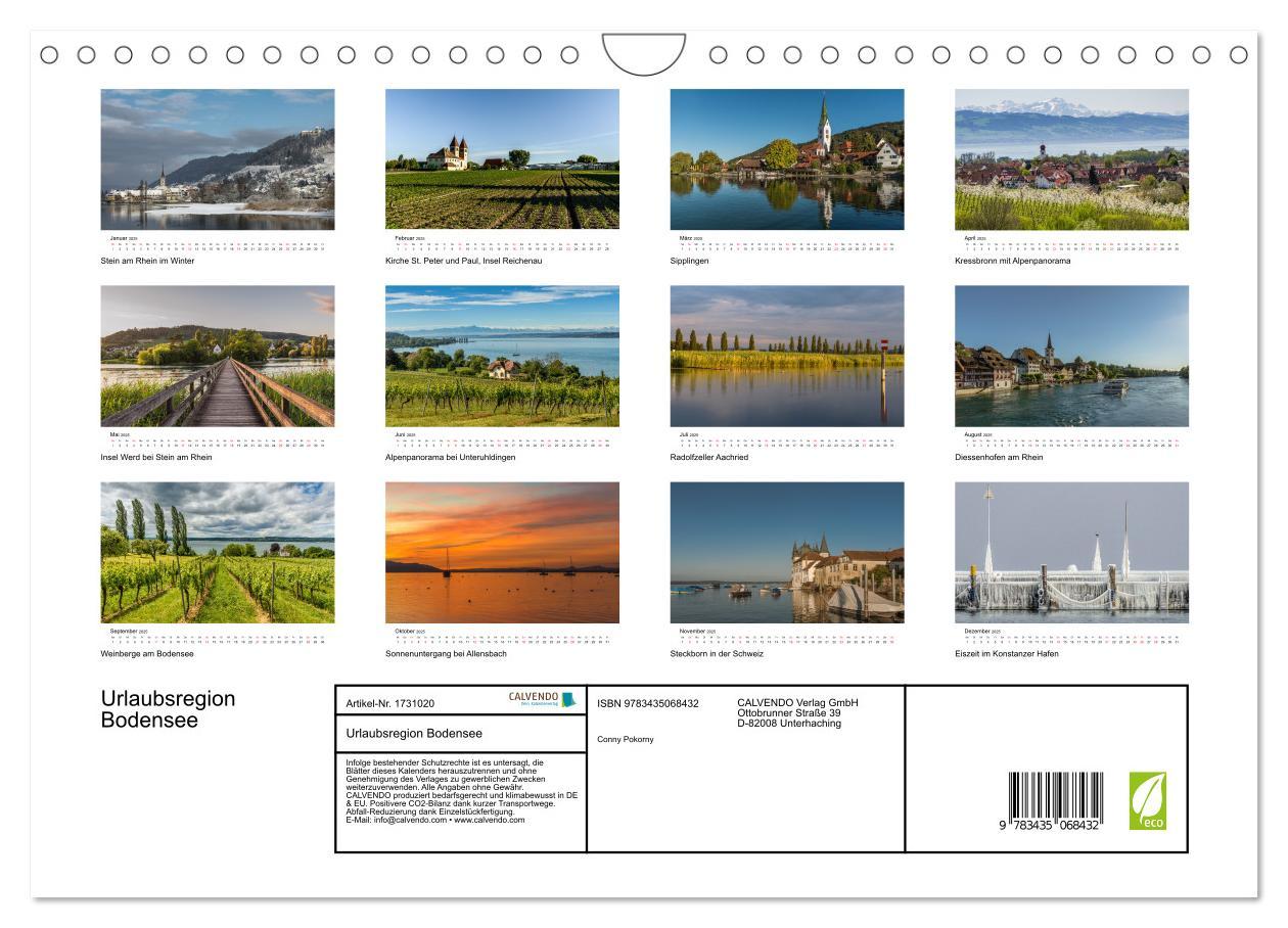 Bild: 9783435068432 | Urlaubsregion Bodensee (Wandkalender 2025 DIN A4 quer), CALVENDO...