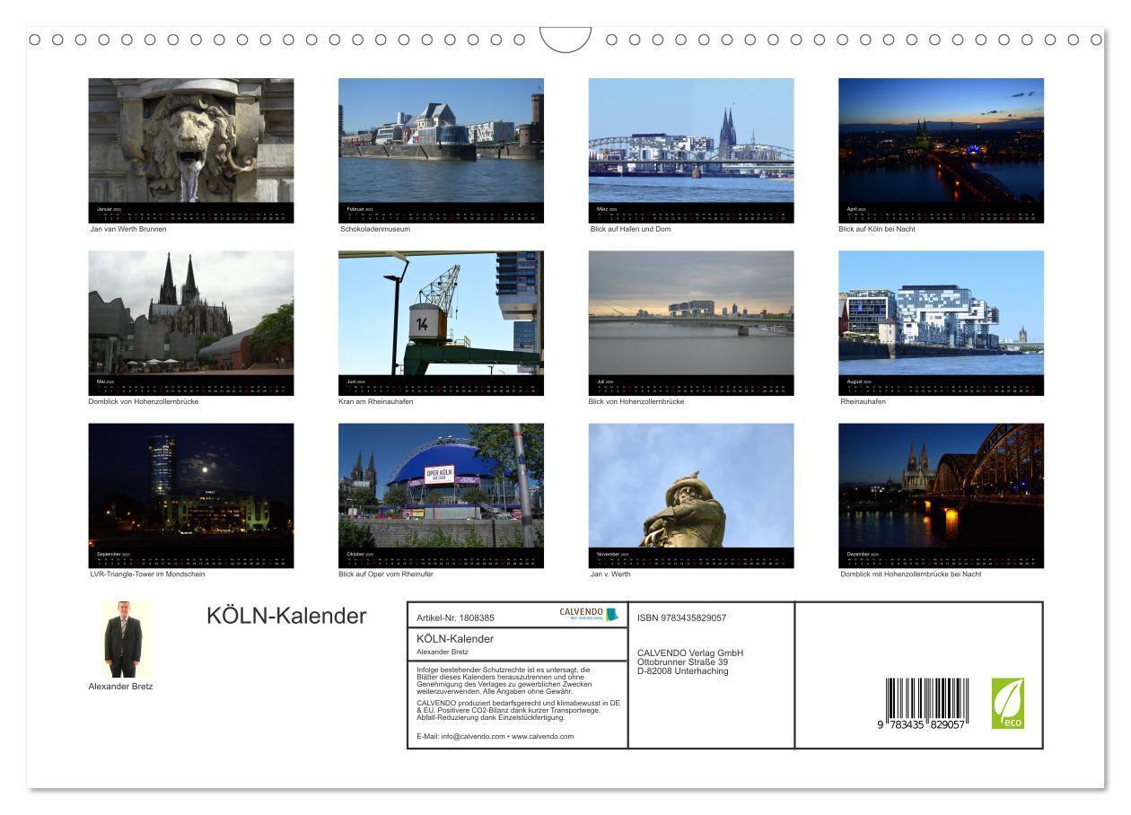 Bild: 9783435829057 | KÖLN-Kalender (Wandkalender 2025 DIN A3 quer), CALVENDO Monatskalender