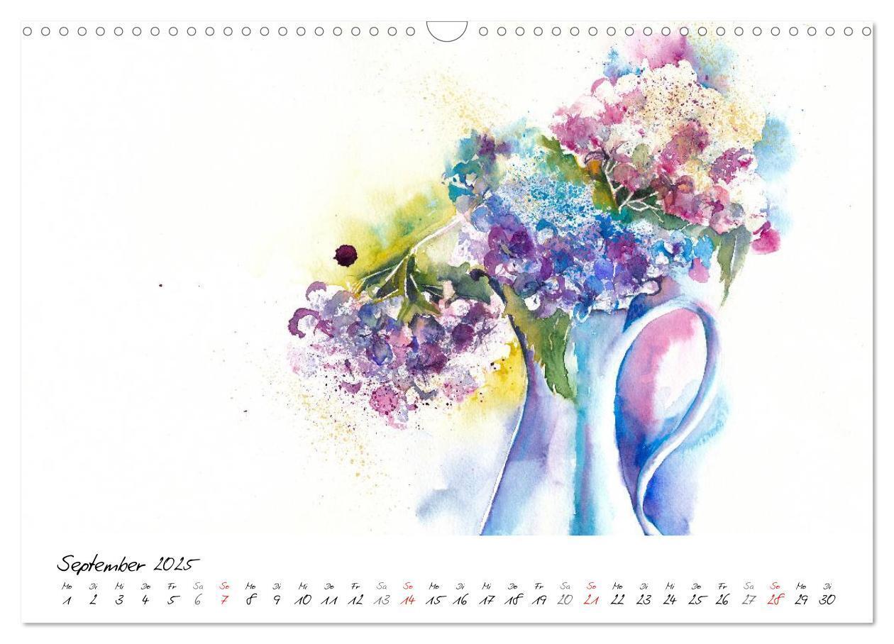 Bild: 9783435502400 | Blumen Blüten Aquarelle (Wandkalender 2025 DIN A3 quer), CALVENDO...