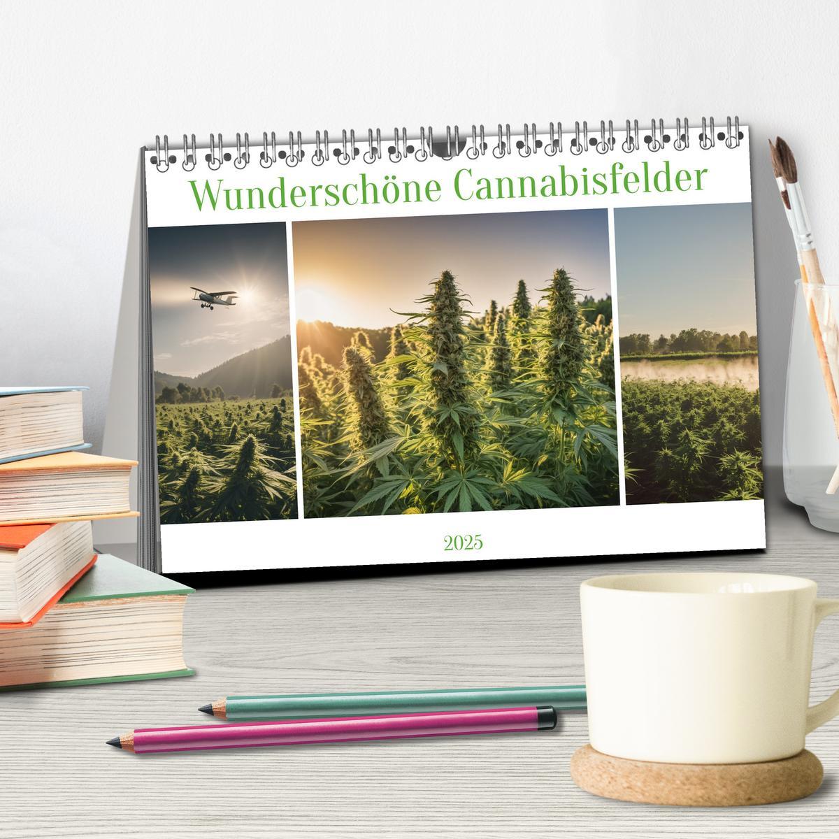 Bild: 9783383807282 | Wunderschöne Cannabisfelder (Tischkalender 2025 DIN A5 quer),...