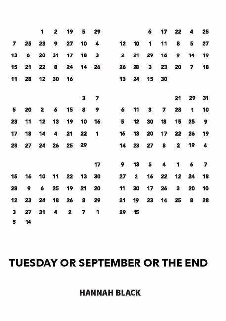 Cover: 9781734656237 | Tuesday or September or the End | Hannah Black | Taschenbuch | 2022