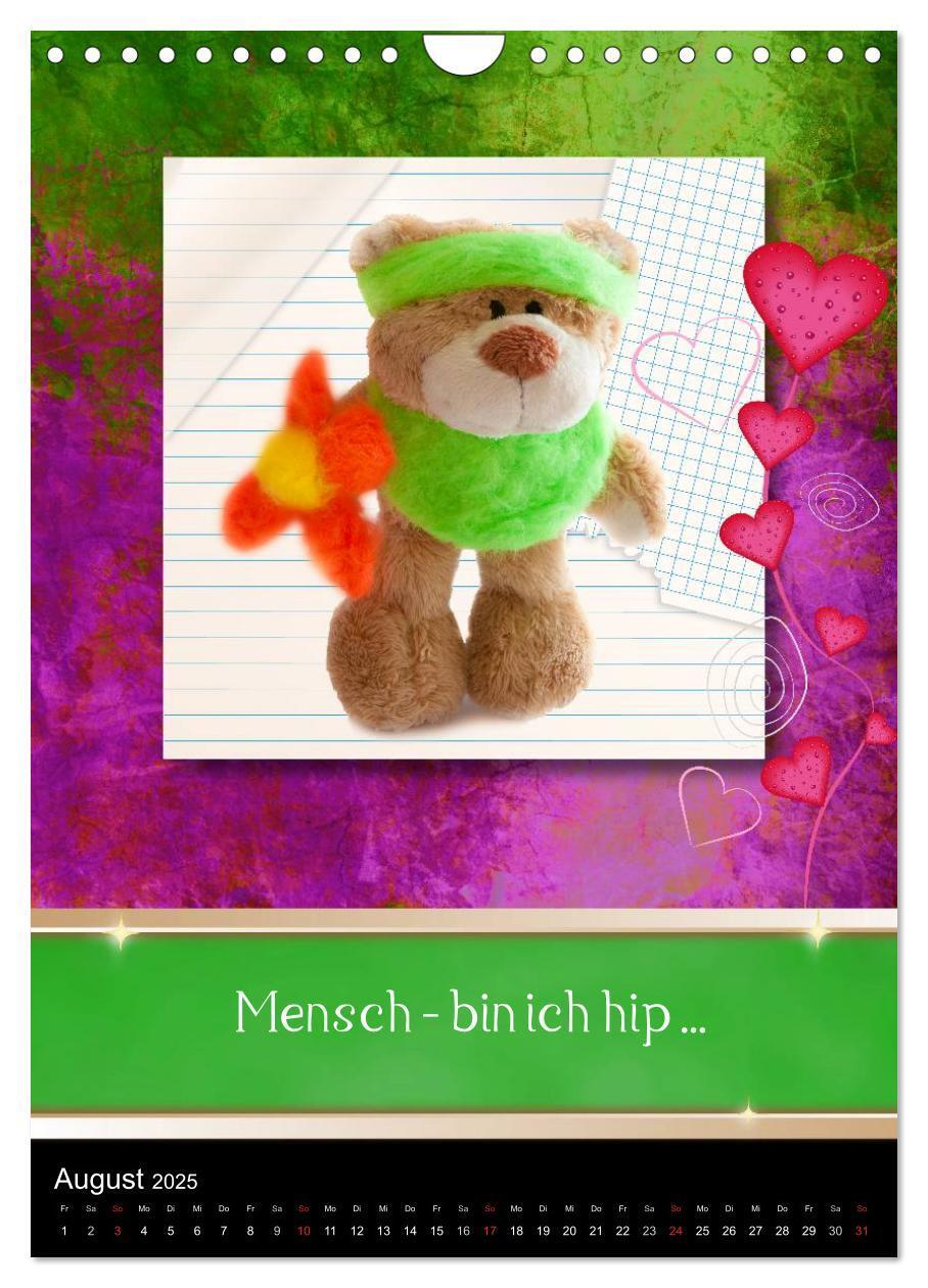 Bild: 9783457037058 | Teddys mit Sprüchen (Wandkalender 2025 DIN A4 hoch), CALVENDO...