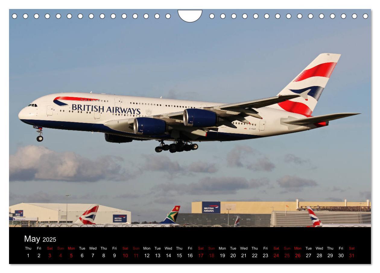 Bild: 9781325946662 | A380 SuperJumbo (Wall Calendar 2025 DIN A4 landscape), CALVENDO 12...