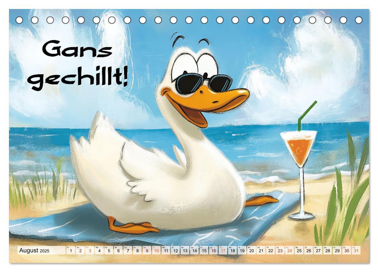 Bild: 9783457190104 | Gans coole Sprüche (Tischkalender 2025 DIN A5 quer), CALVENDO...